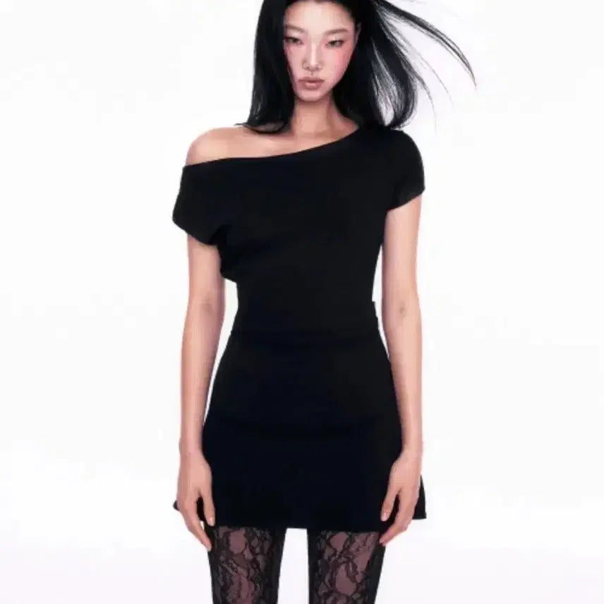 [BUNJANG] Youhee Basic Off-Shoulder Dress Black S / 유희 베이직 오프숄더 원피스 블랙 S