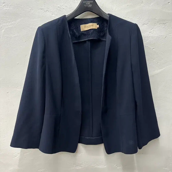 [BUNJANG] Olivia Hasler Women's Navy Long-Sleeve Jacket - Size 77 / [상태최상] 올리비아하슬러 아우터 여성 자켓 네이비 긴팔 77