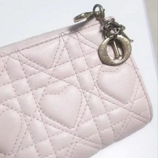 [BUNJANG] Dior Lady Dior Card Holder Pink / 디올 레이디 디올 카드 지갑 핑크