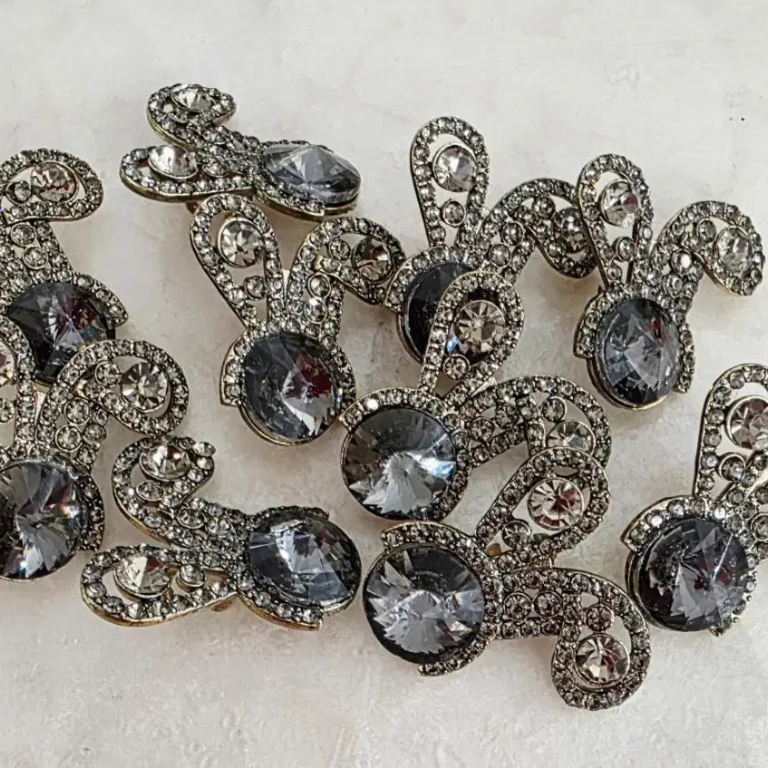 [BUNJANG] Antique Rabbit Charms (Set of 10) / 금속 조임 엔틱토끼 10개 일괄