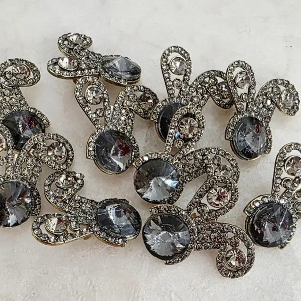 [BUNJANG] Antique Rabbit Charms (Set of 10) / 금속 조임 엔틱토끼 10개 일괄