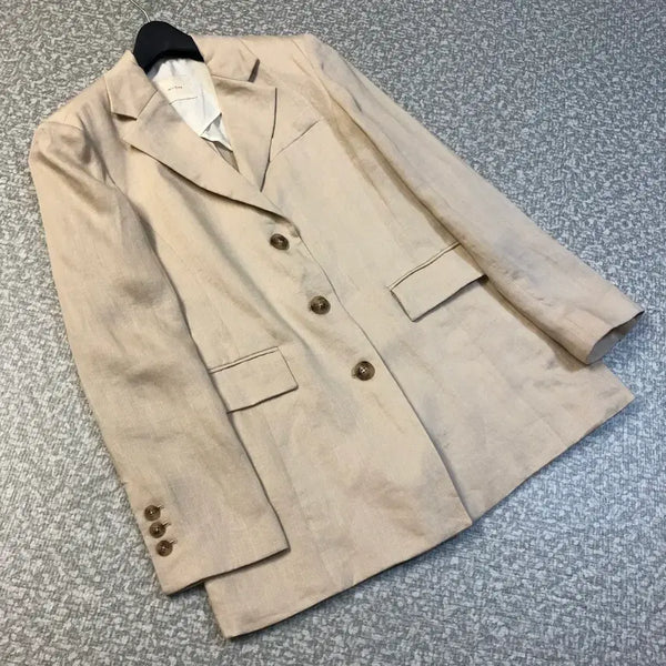 [BUNJANG] Salon De Ann Linen 100% Jacket / 살롱드리앙 최고급 린넨100% 자켓 하객룩 출근룩 올드머니룩 결혼식