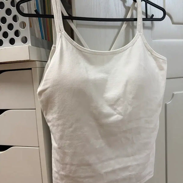 [BUNJANG] White Sheer Strap Tank Top / 시스루티셔츠 / 캡나시