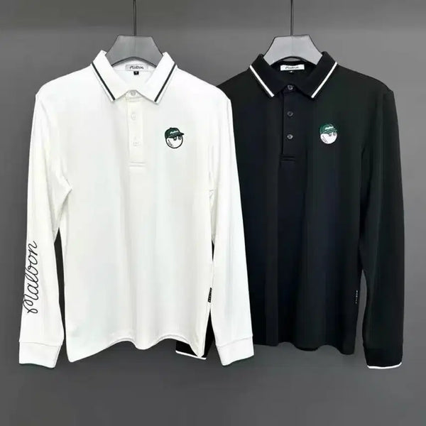 [BUNJANG] Malbon Golf Men's Long Sleeve T-Shirt / MALBON 말본골프 남성긴팔티