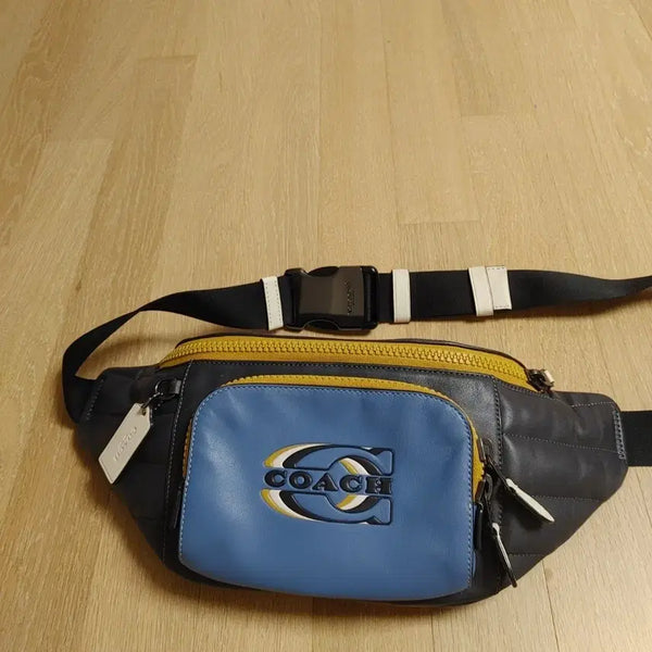 [BUNJANG] Coach Quilted Belt Bag Blue / 코치 퀼팅 힙색 블루