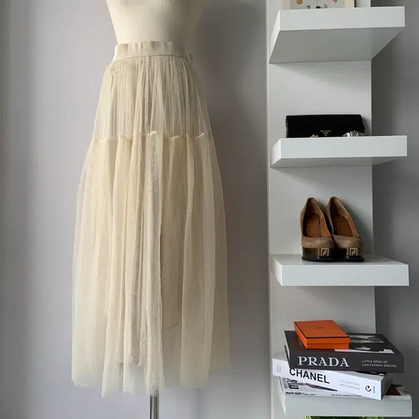 [BUNJANG] SYSTEM Tulle Long Skirt / [25] 시스템(SYSTEM) 롱 스커트 2021생산