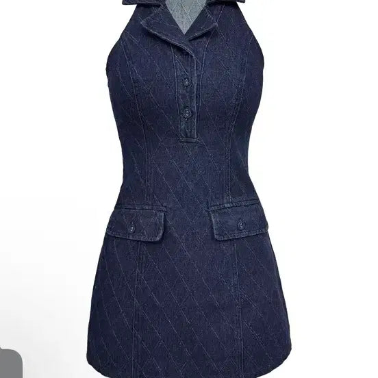 [BUNJANG] Pale JADE Jacquard Halterneck Dress / 페일제이드  자카드 홀터넥 원피스