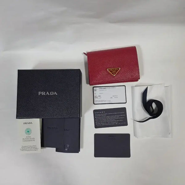 [BUNJANG] Prada Saffiano Wallet Red / 프라다 사피아노 반지갑 레드