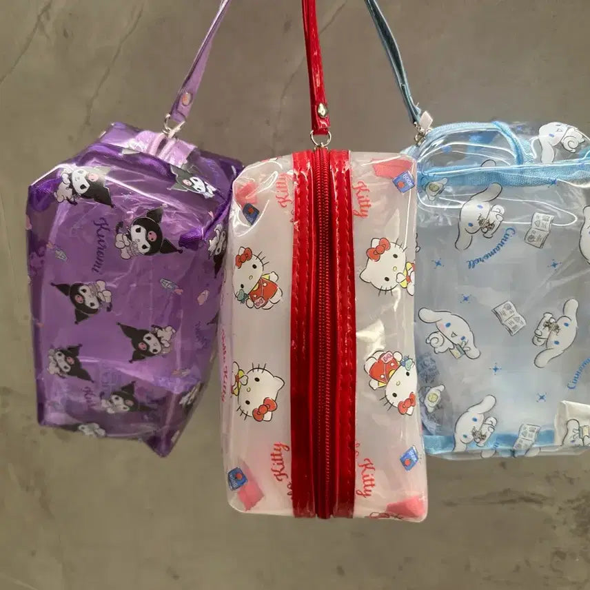 [BUNJANG] Sanrio Transparent Beach Bag Pouch / 산리오 수영 비치백 물놀이 투명 파우치