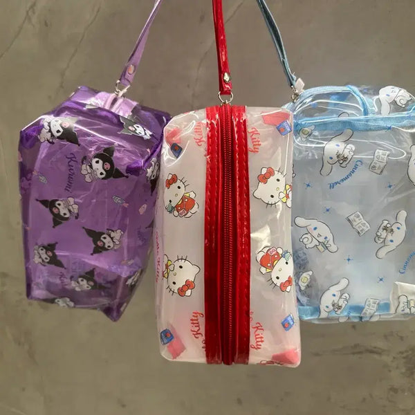 [BUNJANG] Sanrio Transparent Beach Bag Pouch / 산리오 수영 비치백 물놀이 투명 파우치