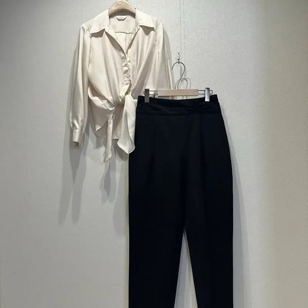 [BUNJANG] TIME Shirring Point Tapered Pants / 타임 셔링포인트 테이퍼드 팬츠