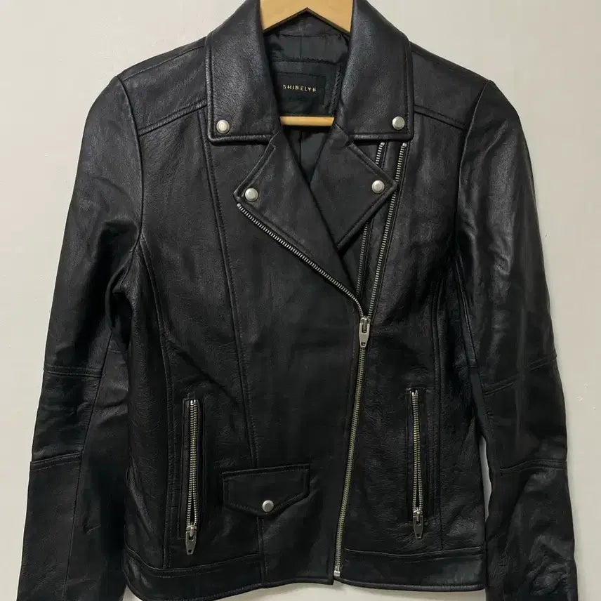 [BUNJANG] SHINELYN Genuine Lambskin Leather Jacket / 55-66 SHINELYN 레더 양가죽 자켓 정품