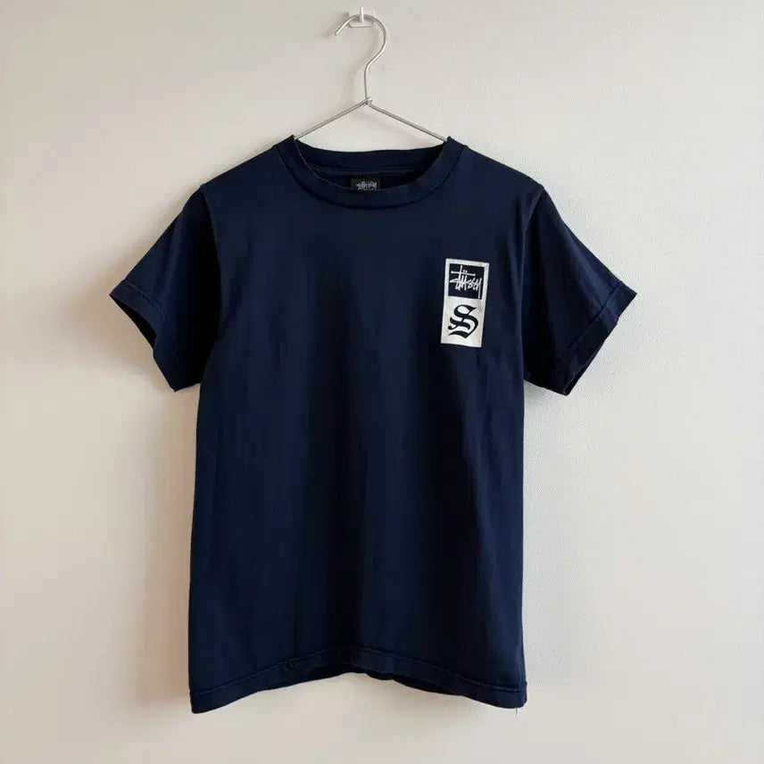 [BUNJANG] Stussy Short Sleeve T-Shirt Navy / 스투시 반팔 티셔츠 네이비