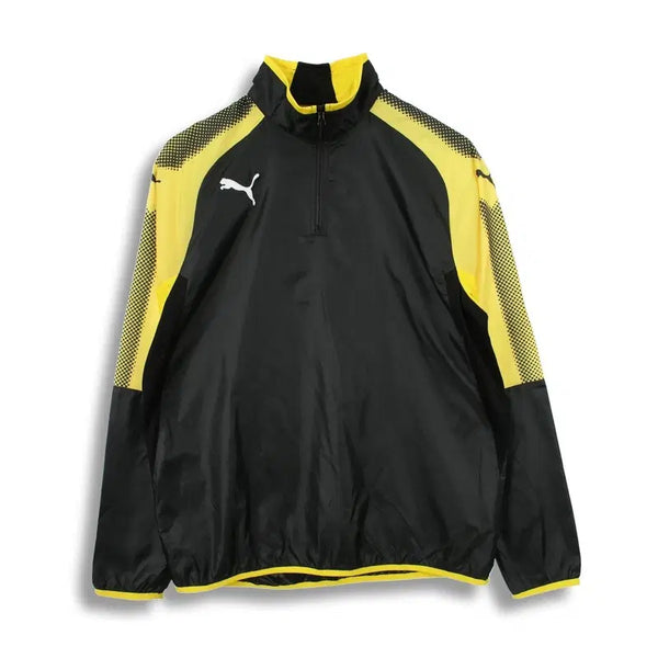 [BUNJANG] Puma Men's Embroidered Logo Half-Zip Windbreaker Jacket (L) / 퓨마 (MEN - L) 폴리 자수 로고 반집업 바람막이