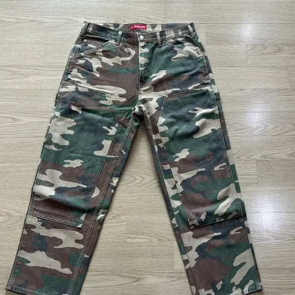 [BUNJANG] Supreme Double Knee Painter Pants Woodland Camo / 슈프림 더블니 페인터팬츠 우드랜드 카모