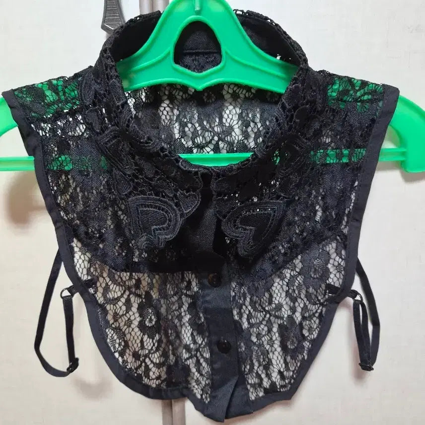 [BUNJANG] Lace Collar Set (Black, White) / 레이스 카라 (블랙 화이트) 일괄