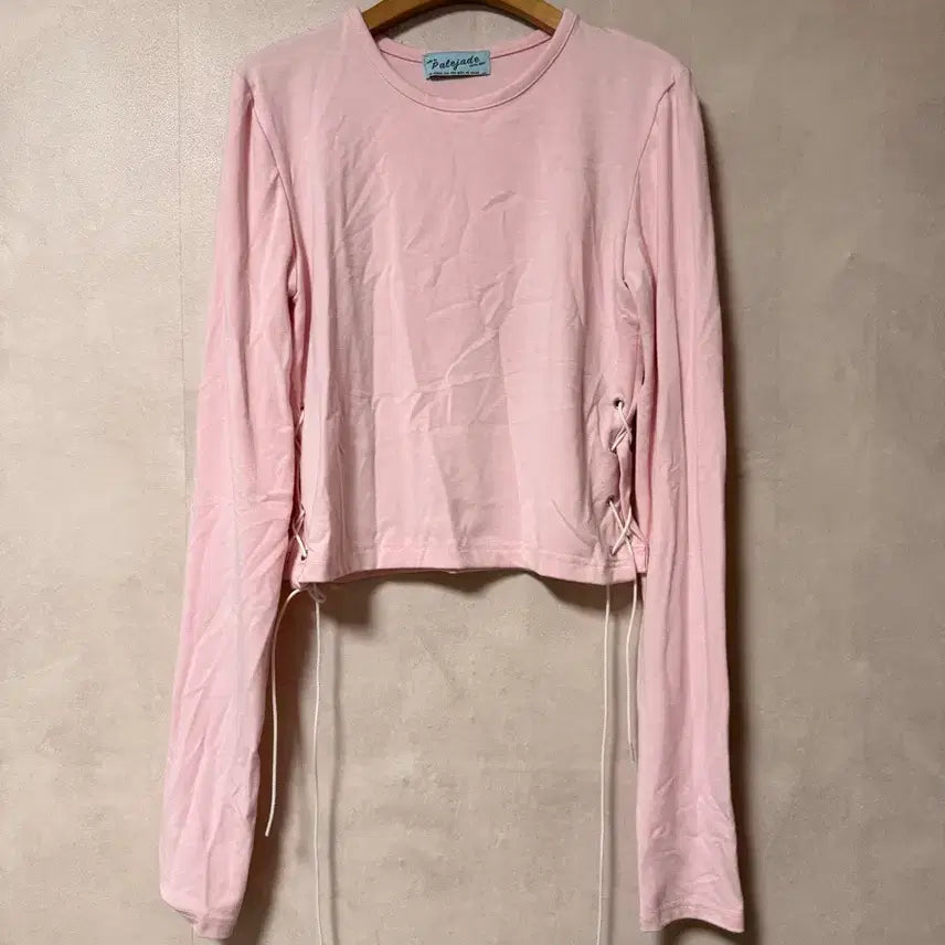 [BUNJANG] Pink Spandex T-Shirt / 핑크 스판 티셔츠