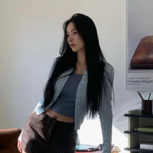 [BUNJANG] Pale Jade Check Skirt Brown Size 2 / 페일제이드 체크 스커트 브라운 2사이즈