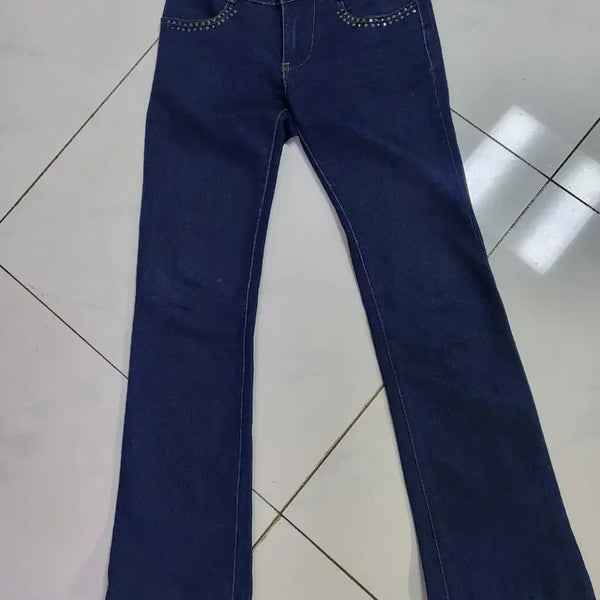 [BUNJANG] Women's Studded Bootcut Jeans / 청바지 여성 부츠컷 스터드 장식