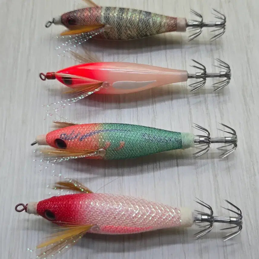 [BUNJANG] Mini EGI Jig Octopus Lure Set (8cm) / 틴셀 미니에기 왕눈이 쭈갑 쭈꾸미 갑어징어 에기