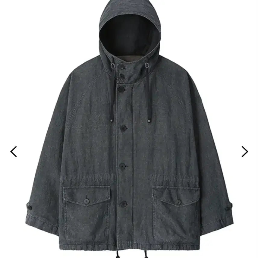 [BUNJANG] Artifects Linen Military Parka Black L / 아트이프액츠 린넨 밀리터리 파카 블랙 L