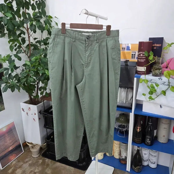 [BUNJANG] Beaker Two Pleats Banding Chino Pants Size 1 / 비이커 투플리츠 밴딩 치노팬츠 1
