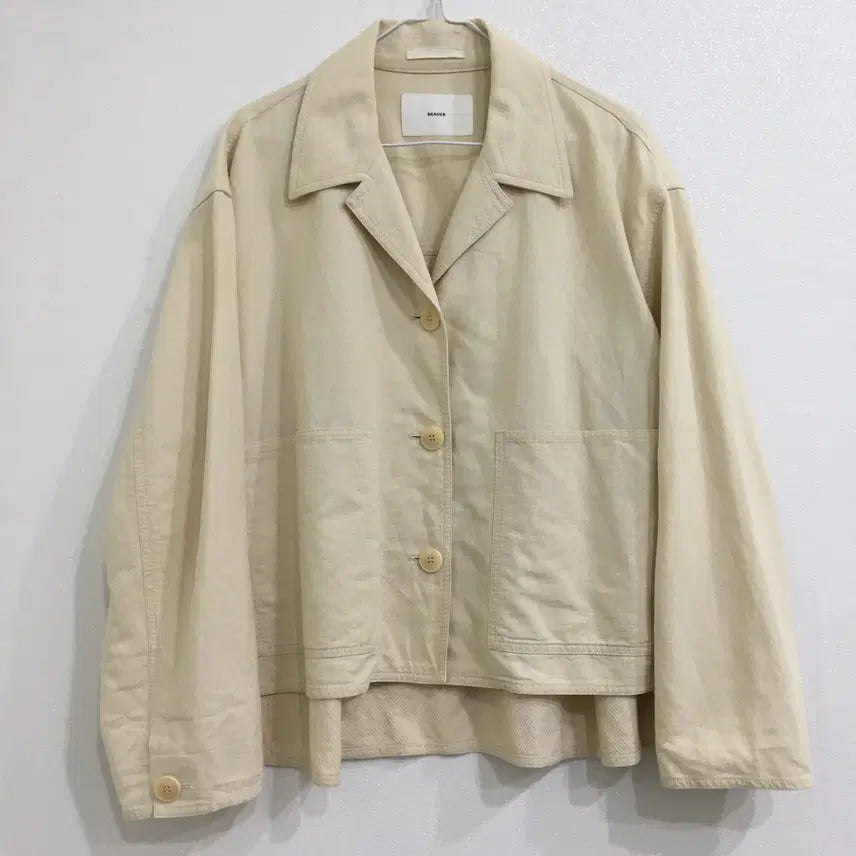 [BUNJANG] BEAKER Linen Shirt Jacket Beige / BEAKER 비이커 린넨 셔츠 자켓