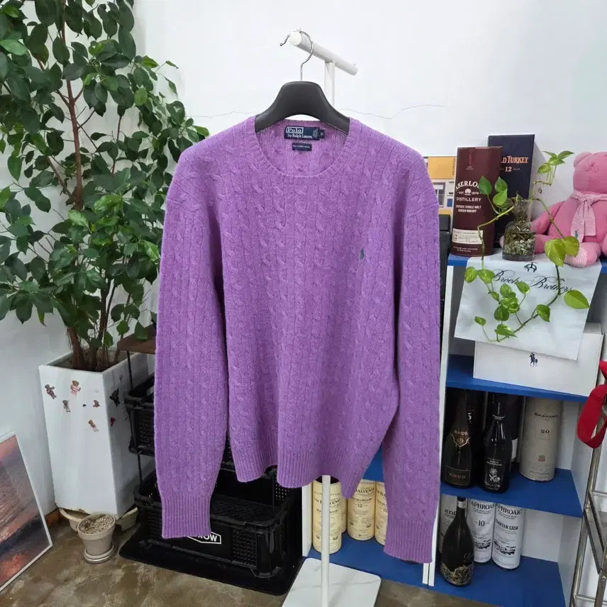 [BUNJANG] Polo Ralph Lauren Lambswool Cable Knit XL / 폴로랄프로렌 램스울 케이블 니트 XL