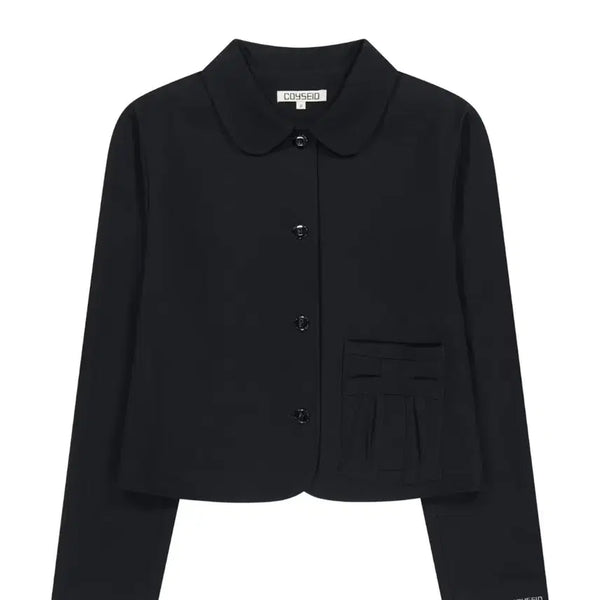 [BUNJANG] KOSEIO Ribbon Jacket Setup Black Size 1 / 코이세이오 리본자켓 셋업 블랙 1사이즈