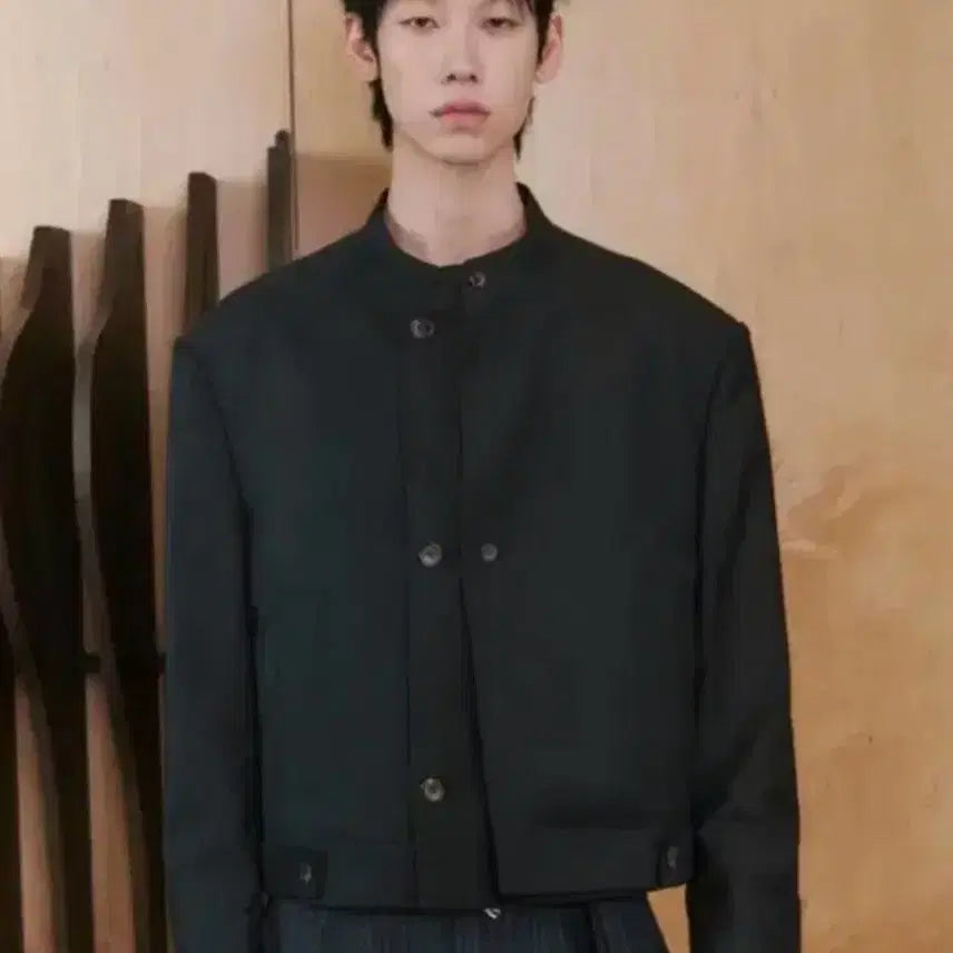 [BUNJANG] Waveness App Layered Wool Racer Jacket / 웨이비니스 앱 레이어드 울 레이서 자켓
