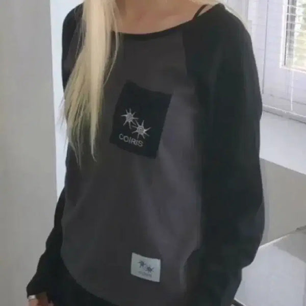 [BUNJANG] KOIRIES Raglan Colorblock Long Sleeve Top / 코이리스 레이쉬 나그랑 배색 긴팔