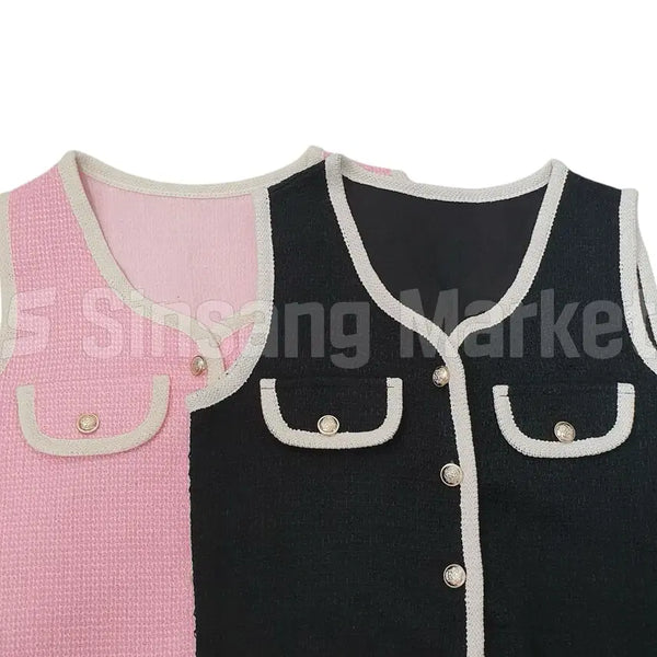 [BUNJANG] Tweed Cropped Vest / [빠른발송] 트위드조끼 크롭