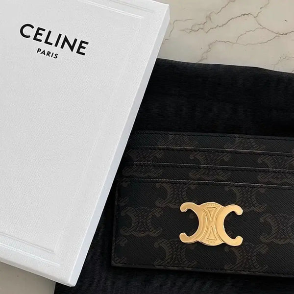 [BUNJANG] Celine Triomphe Card Holder Brown / 셀린느 카드지갑 트리옹프 브라운