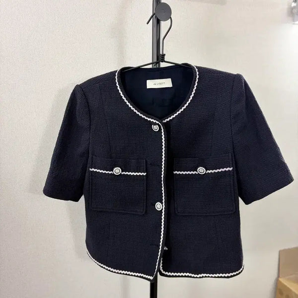 [BUNJANG] J.J. GOTT Tweed Crop Jacket / JJ지고트 트위드 크롭 자켓 free