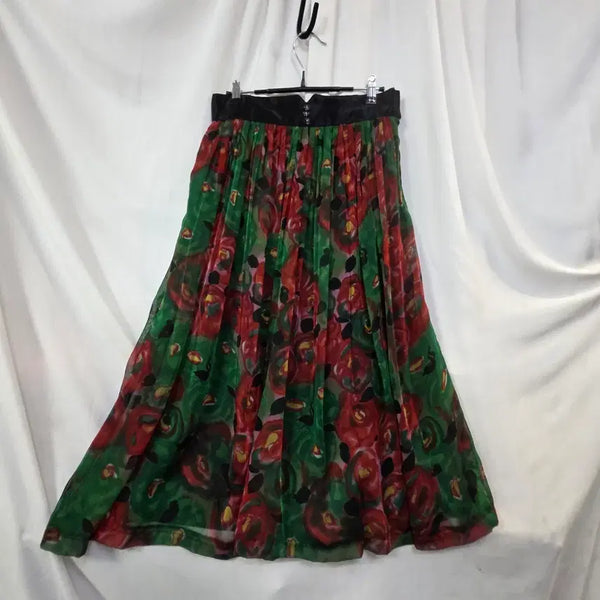 [BUNJANG] Floral See-Through Pattern Long Skirt / 플로럴 시스루 패턴 롱 스커트25/26