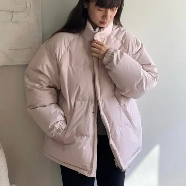 [BUNJANG] JINSIM Raglan Duck Down Padding (Pink) / 진심 JINSIM 도매택 토리 래글런 오리털패딩