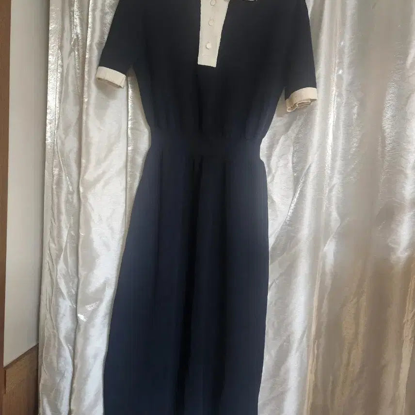 [BUNJANG] G-Cut Navy Collar Dress / (새상품)지컷 네이비 컬러 카라 원피스