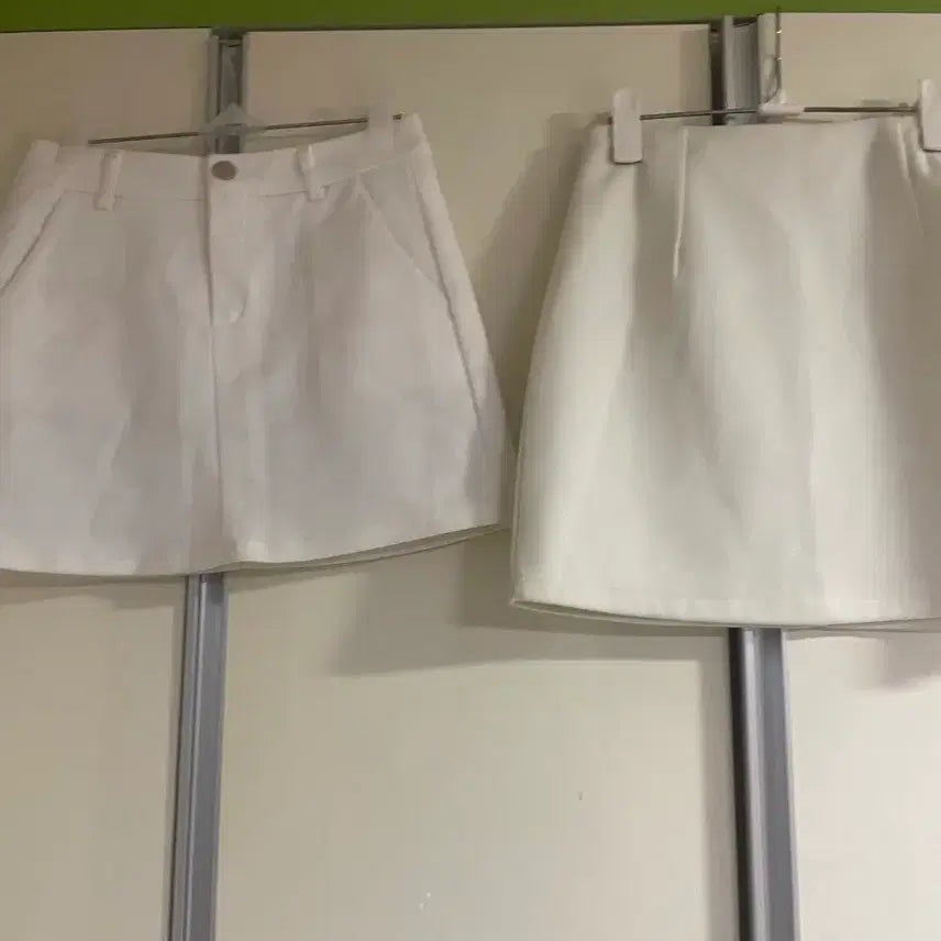 [BUNJANG] White & Ivory Mini Skirts (Set) / 개당) 화이트 아이보리 미니 스커트 치마