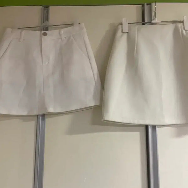 [BUNJANG] White & Ivory Mini Skirts (Set) / 개당) 화이트 아이보리 미니 스커트 치마