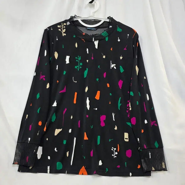 [BUNJANG] Women's Long Sleeve Blouse - Autumn Collection / 프린트여성가을 긴팔 블라우스55