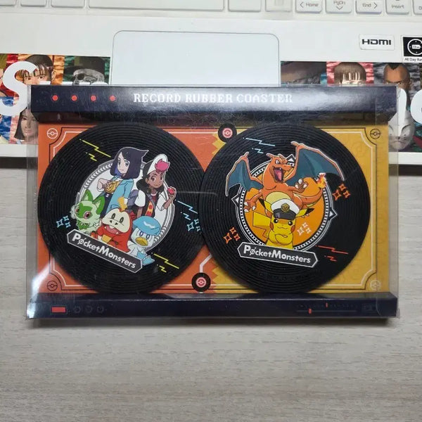 [BUNJANG] Pokemon Record Rubber Coaster New Set / 포켓몬스터 레코드 러버 코스터 새제품