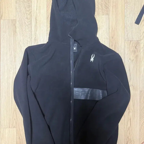 [BUNJANG] Spyder Fleece Zip-Up Jacket Black / 스파이더 플리스 집업 자켓 블랙