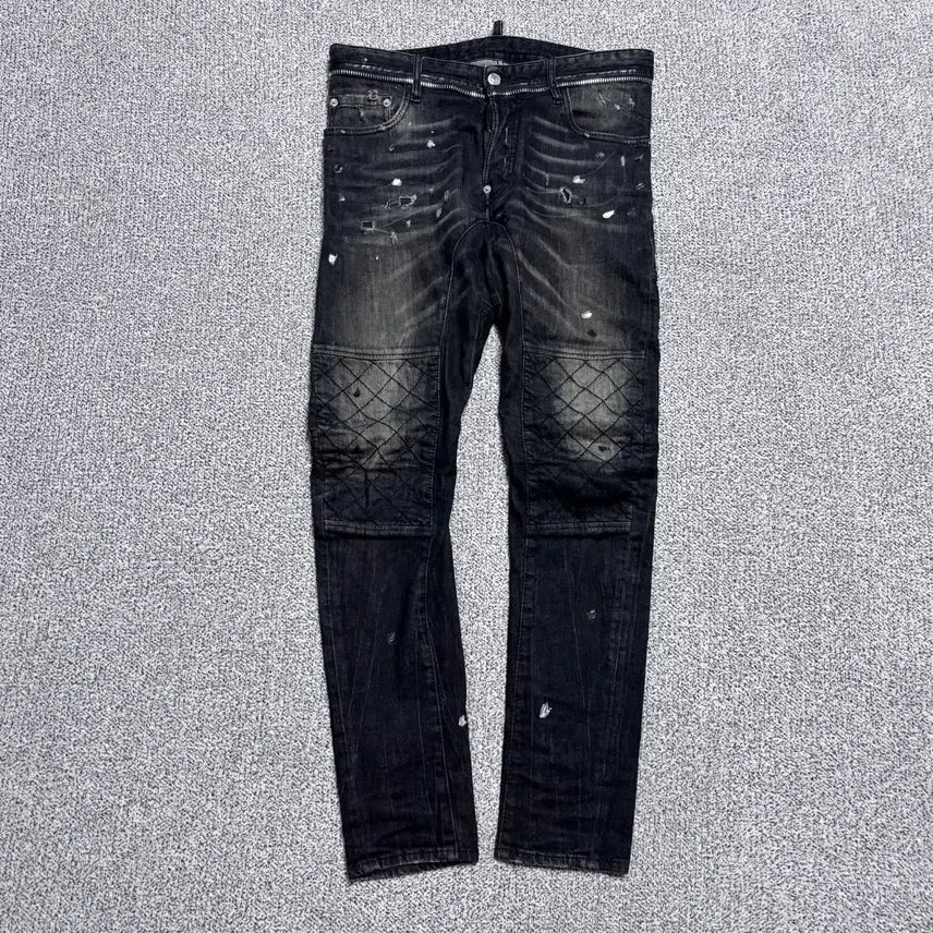 [BUNJANG] DSQUARED2 Archive Armor Biker Denim Pants / 46 디스퀘어드2 아카이브 아머 바이커 데님 팬츠 0826