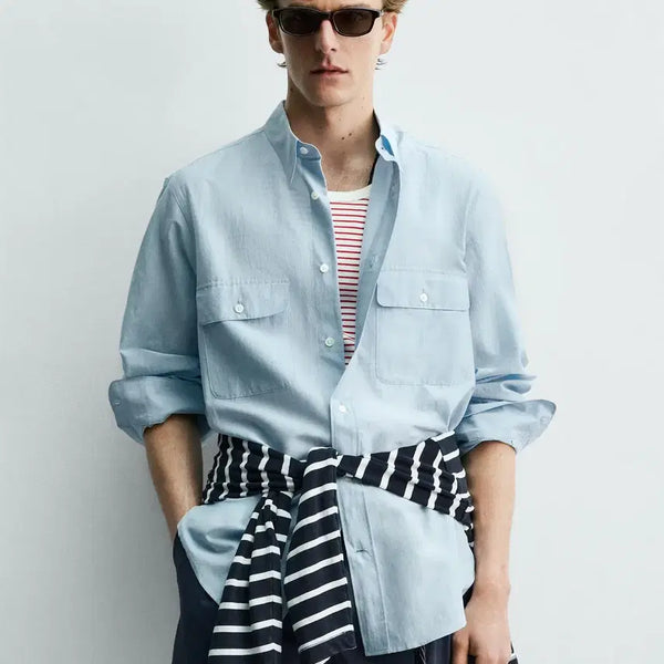 [BUNJANG] ZARA Aaron Levine Regular Fit Shirt M / (새상품) ZARA 아론 레빈 포켓 플루이드 레귤러핏 셔츠 M