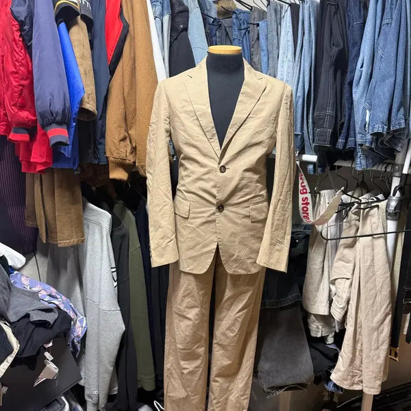 [BUNJANG] Prada Beige Cotton Suit Setup Size 44 / [44] 프라다 베이지 코튼 수트 셋업