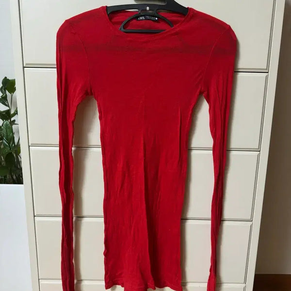 [BUNJANG] ZARA Red Mini Dress / Long Top / 자라 원피스