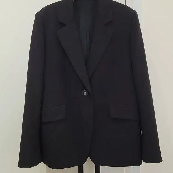 [BUNJANG] TIME (Hansem) Basic Black Jacket Size 66 / 한섬 타임 봄가을용 기본 자켓 블랙 66사이즈