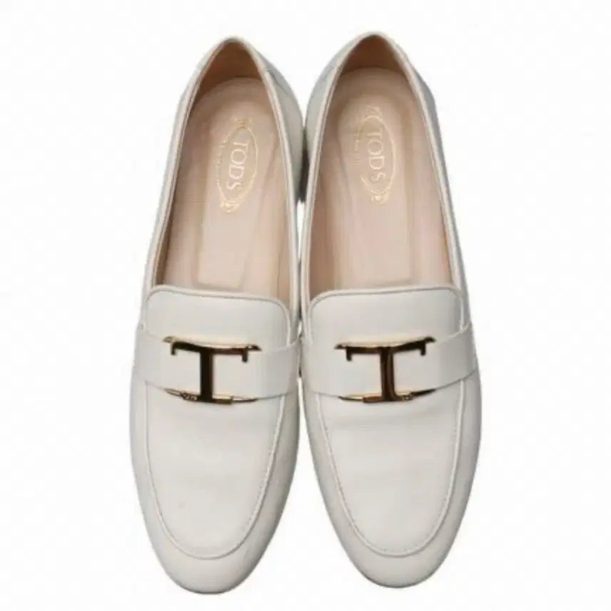 [BUNJANG] TOD'S T Timeless White Loafers / TOD'S 토즈 T 타임리스 화이트 로퍼