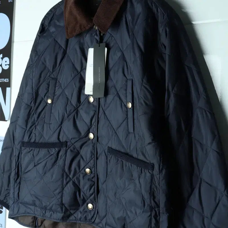 [BUNJANG] The Edge Zip-Up Windbreaker Jumper Jacket / W(M) 더엣지 집업 바람막이 점퍼자켓 새상품 누빔 크롭-H37745
