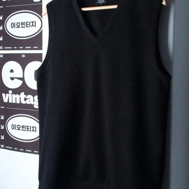 [BUNJANG] Lefter Como Knit Vest Black / (M-L) 레테르코모 니트 조끼 블랙 놈코어-H37755